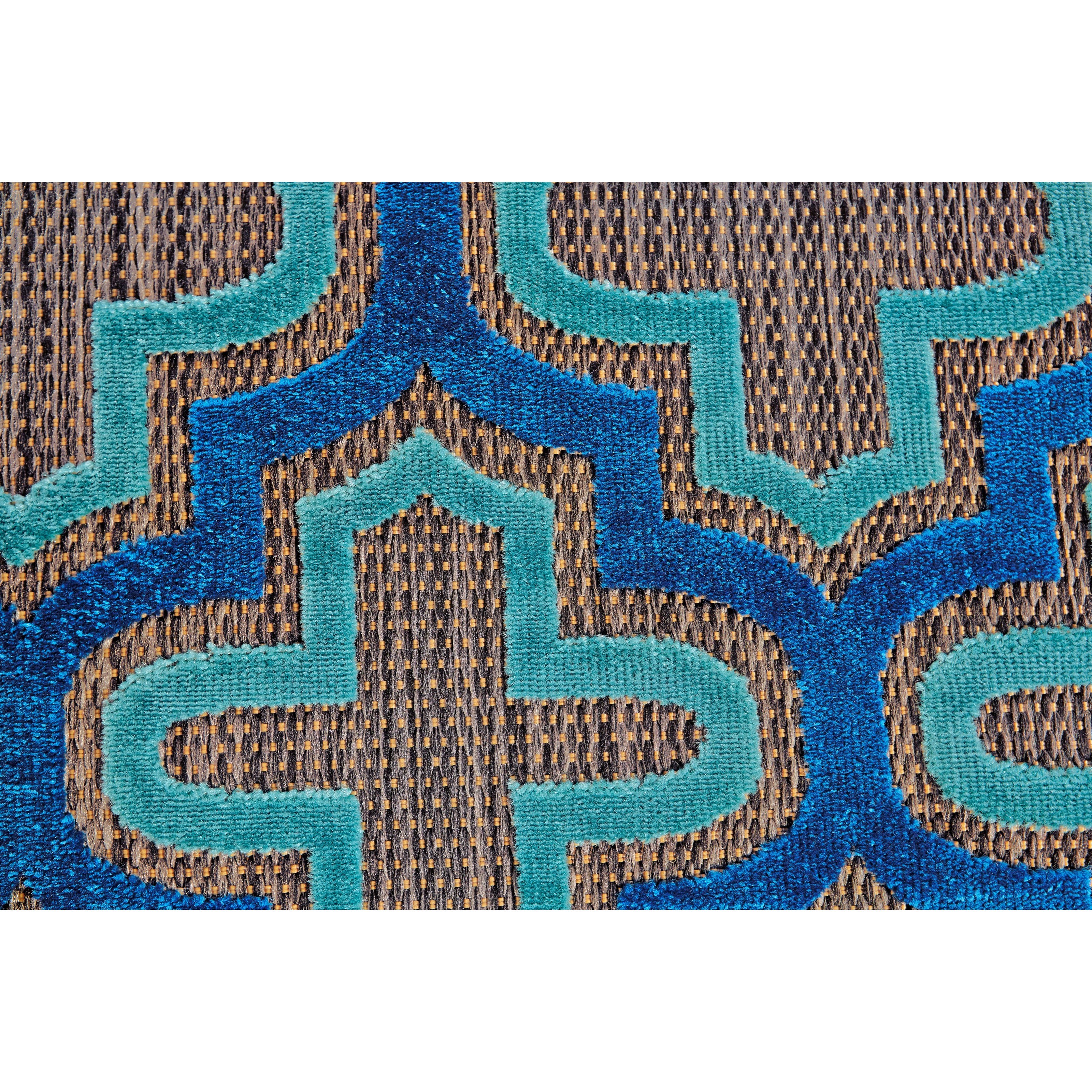 Black/Navy 2'-1" X 4' Area Rug